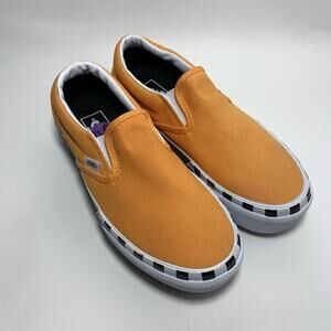 Vans Platform Off the Wall Orange Logo Stacked Slip on Platform Size 6.5M/8W